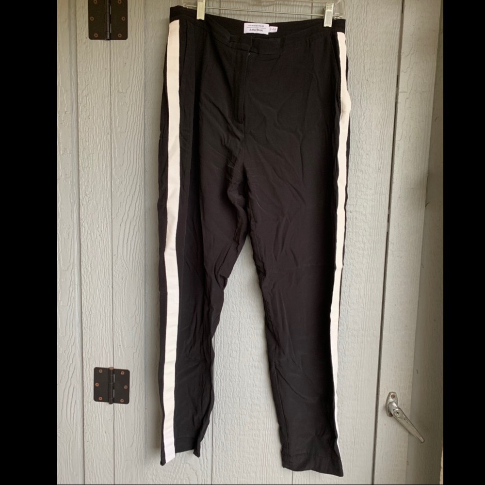 & Other Stories Black w/stripe size 12 Pants